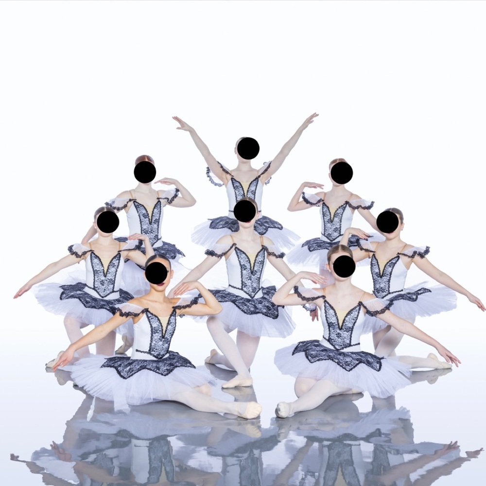 Stardom Black & White Flat Tutu Ballet Dance Costume